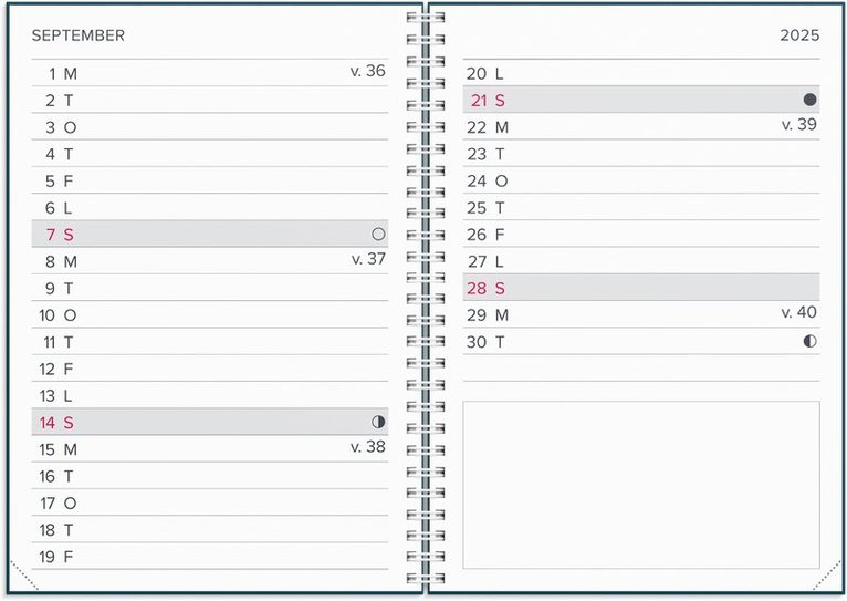 Kalender 2025 XL-kalendern, Övrigt