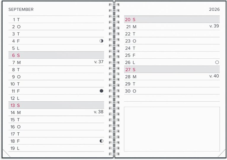 Kalender 2026 XL-kalendern, Övrigt
