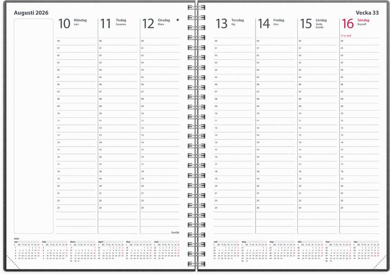 Kalender 2026 24 h kalender, Övrigt