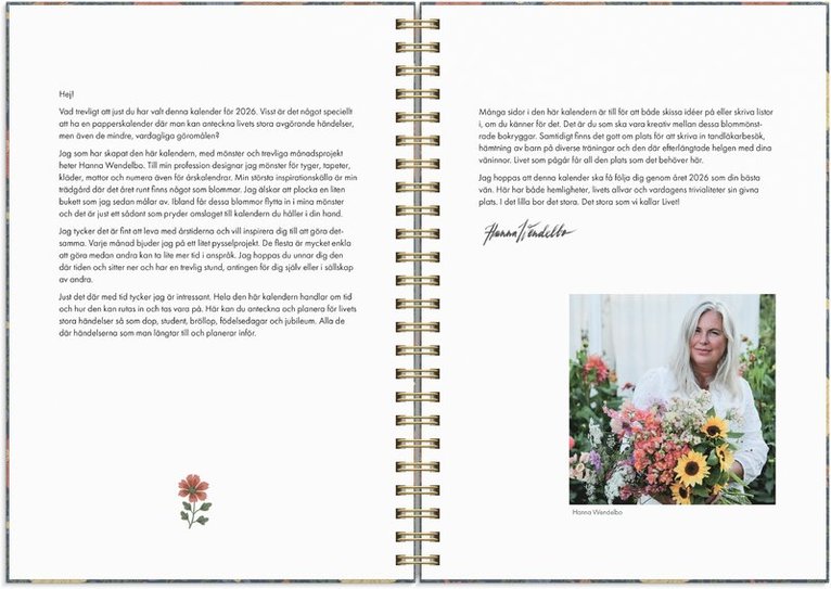Kalender 2026 A5 Hanna Wendelbo, Övrigt