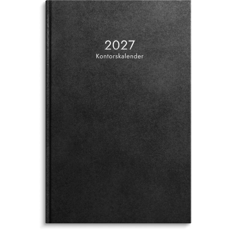 Kontorskalender 2027 svart konstläder, Övrigt