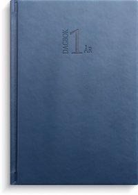 Kalender 2026 1-årsdagbok blått konstläder