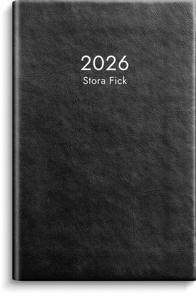 Kalender 2026 Stora Fick svart konstläder 1