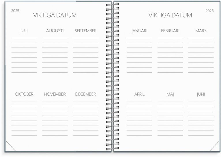 Kalender 2025-2026 Student Planner A6, Övrigt