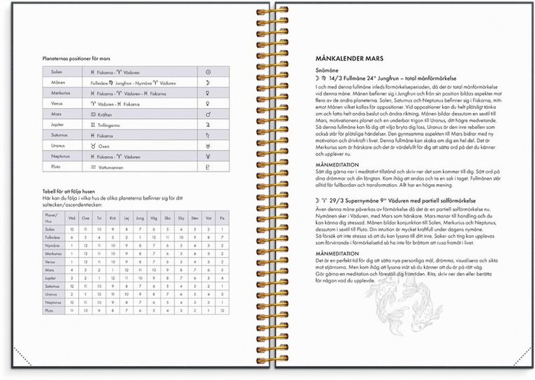 Kalender 2025 Astrologikalendern, Övrigt