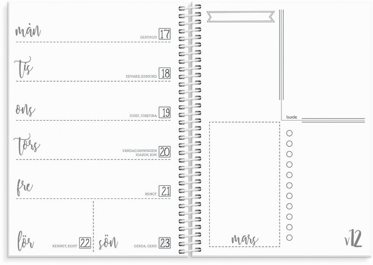 Kalender 2025 Doodle II, Övrigt