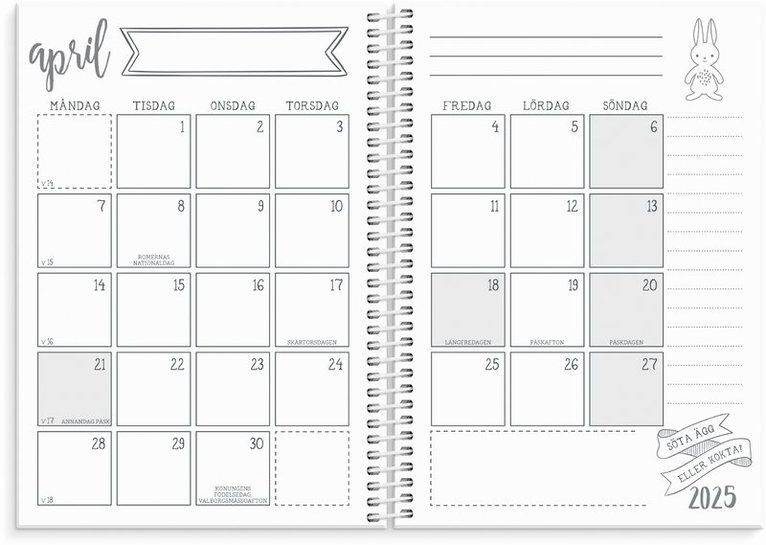 Kalender 2025 Doodle II, Övrigt