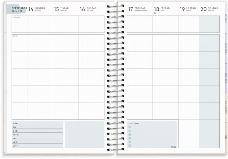 Kalender 2026 Life Organizer A5 Family, Övrigt