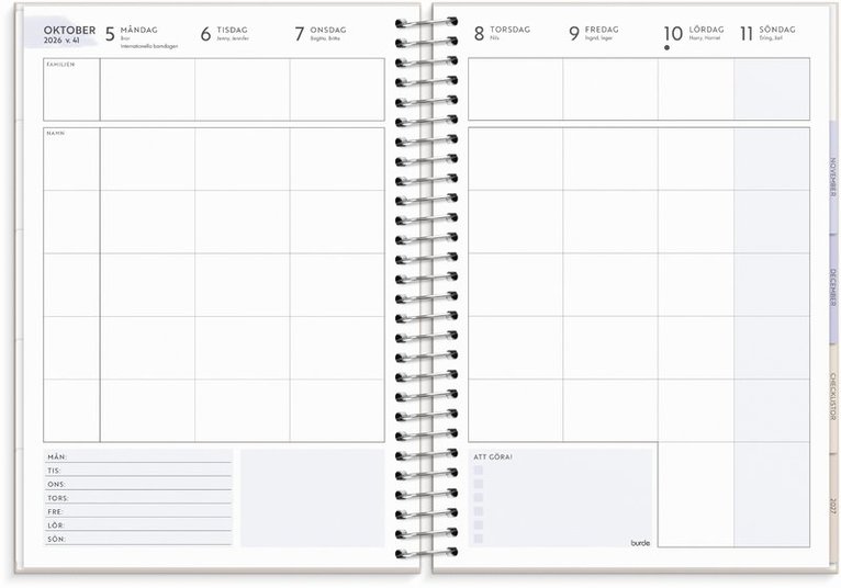 Kalender 2026 Life Organizer A5 Family, Övrigt