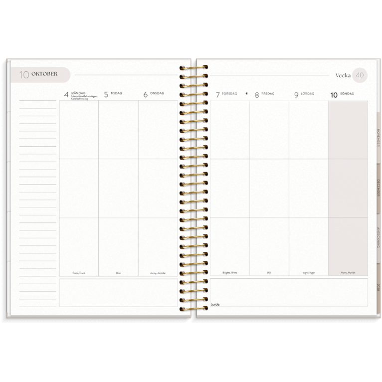 Life Organizer A5 2027, Övrigt