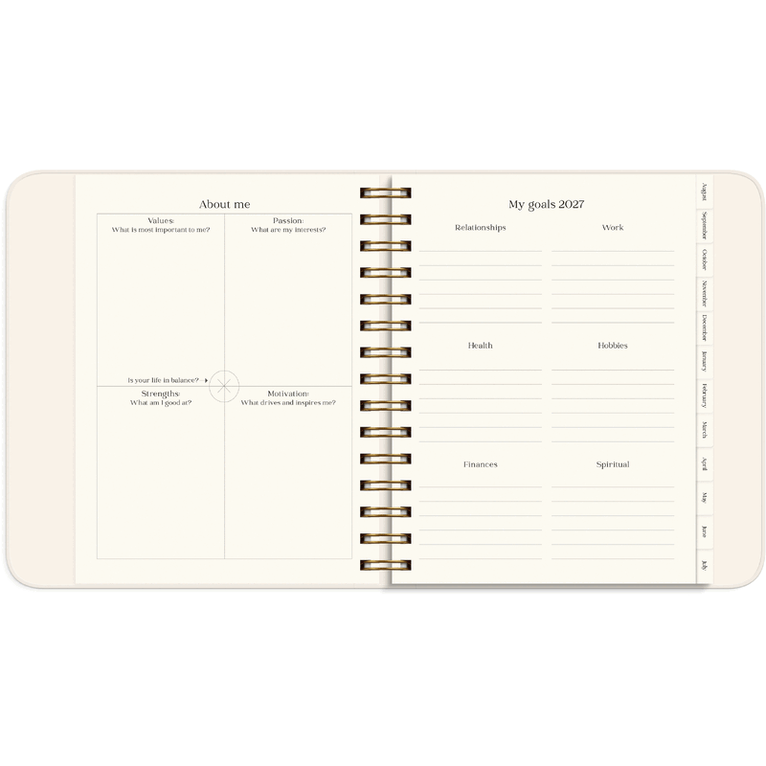 Kalender 2026-2027 Life Planner Pastel Flowers, Övrigt