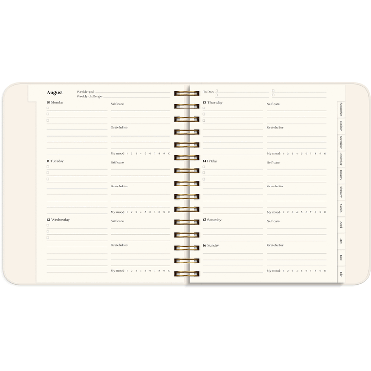 Kalender 2026-2027 Life Planner Pastel Flowers, Övrigt