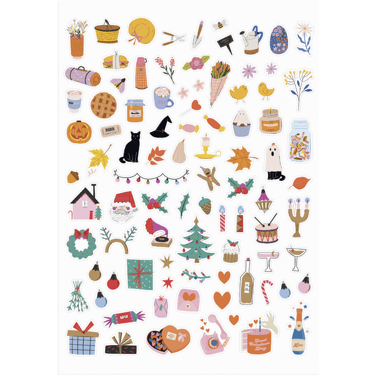 Kalender 2026-2027 Life Planner Pastel Flowers, Övrigt