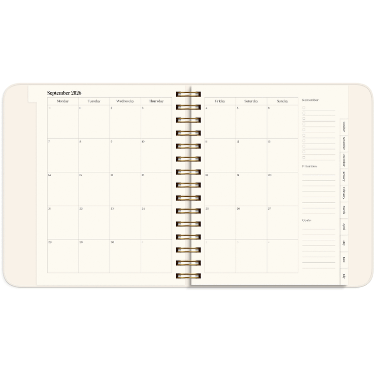 Kalender 2026-2027 Life Planner Pastel Flowers, Övrigt