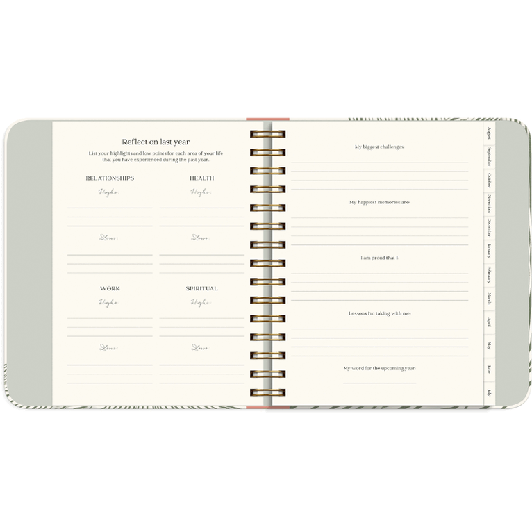 Kalender 2026-2027 Life Planner Decor Green Flow, Övrigt