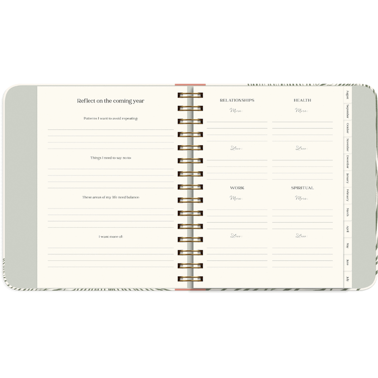 Kalender 2026-2027 Life Planner Decor Green Flow, Övrigt