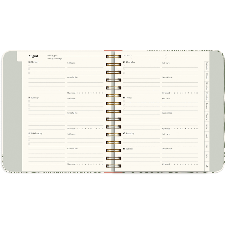 Kalender 2026-2027 Life Planner Decor Green Flow, Övrigt