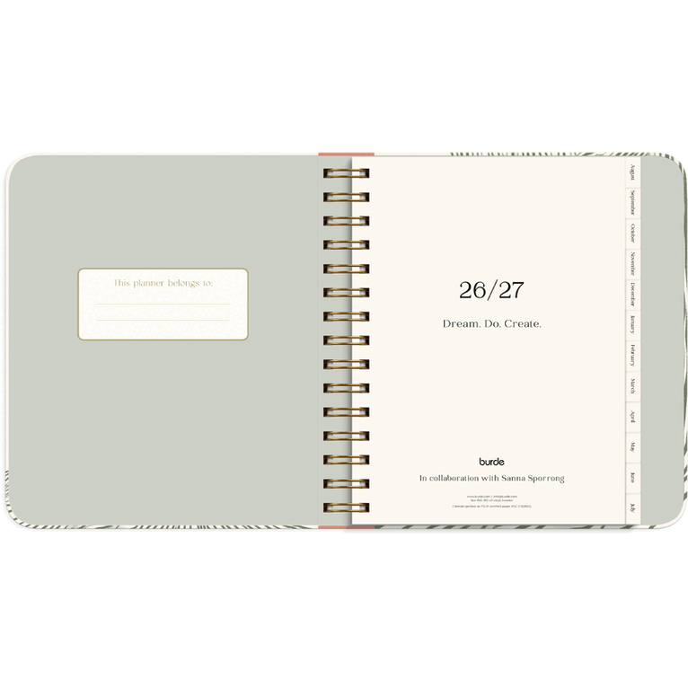 Kalender 2026-2027 Life Planner Decor Green Flow, Övrigt