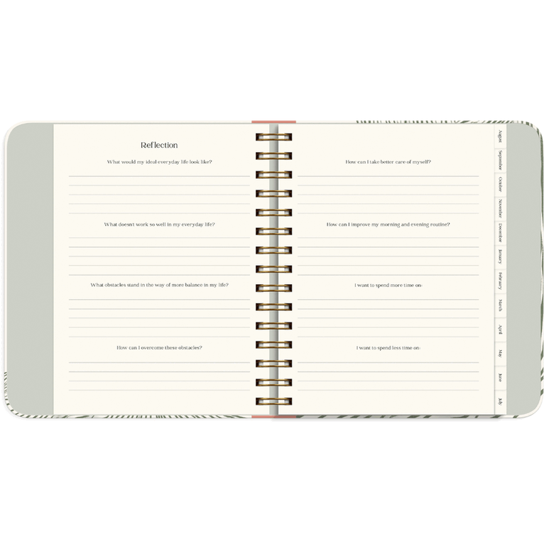 Kalender 2026-2027 Life Planner Decor Green Flow, Övrigt