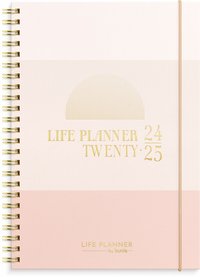Kalender 2024-2025 Life Planner Pink Horisontell