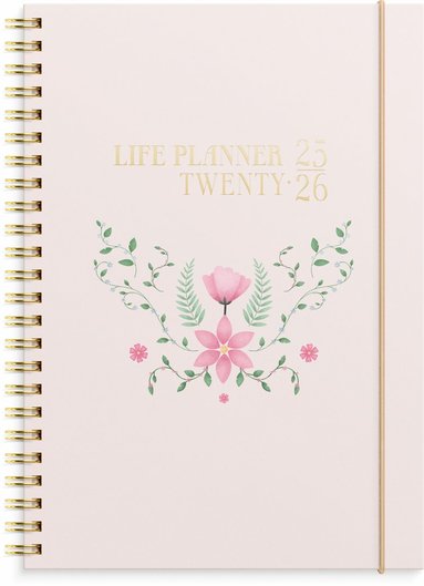 Kalender 2025-2026 Life Planner Pink Horisontell