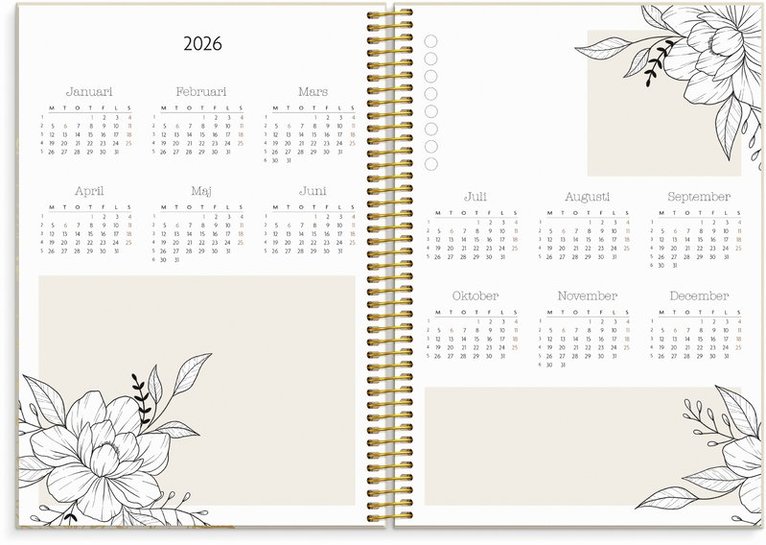 Kalender 2026 Life Planner Bloom, Övrigt
