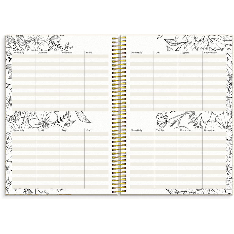 Kalender 2026-2027 Life Planner Bloom, Övrigt