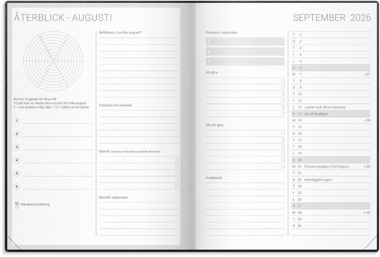 Kalender 2026 Goal Planner, Övrigt