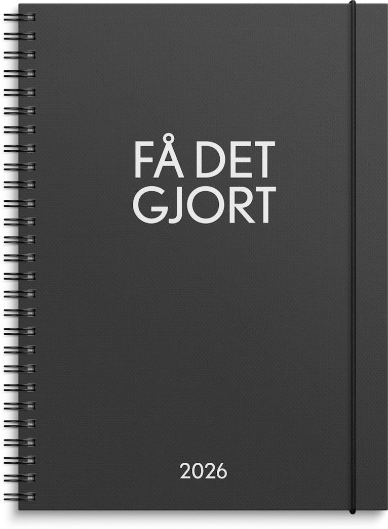 Kalender 2026 Få det gjort svart, Övrigt