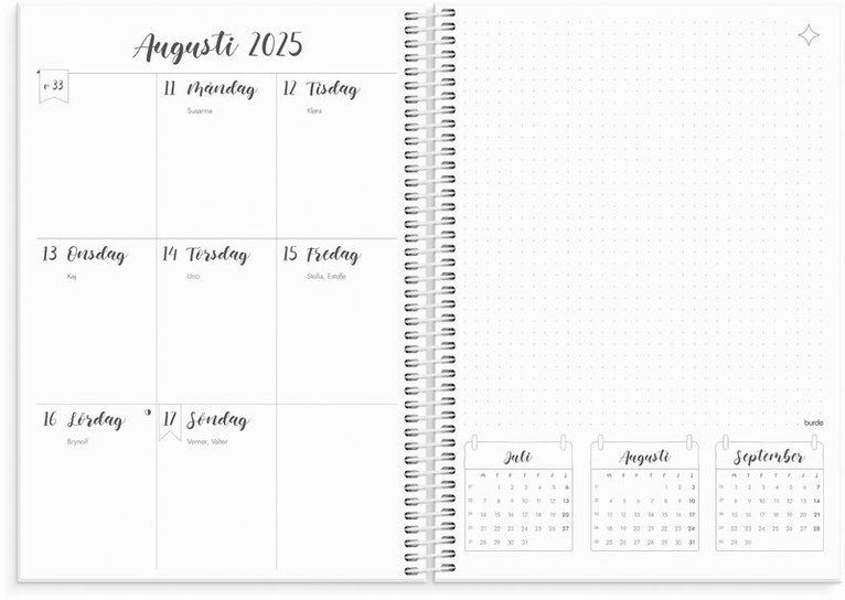 Kalender 2025-2026 Doodle B5, Övrigt