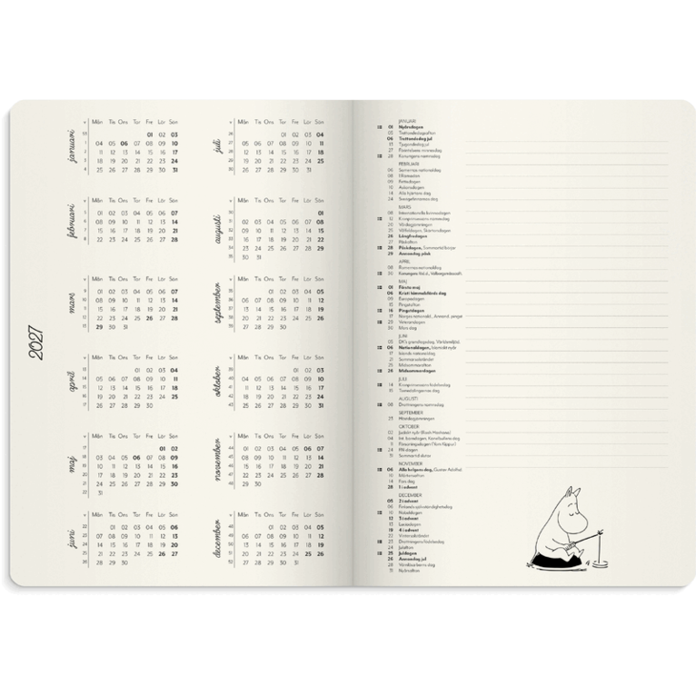 Kalender Mumin 2027, Övrigt