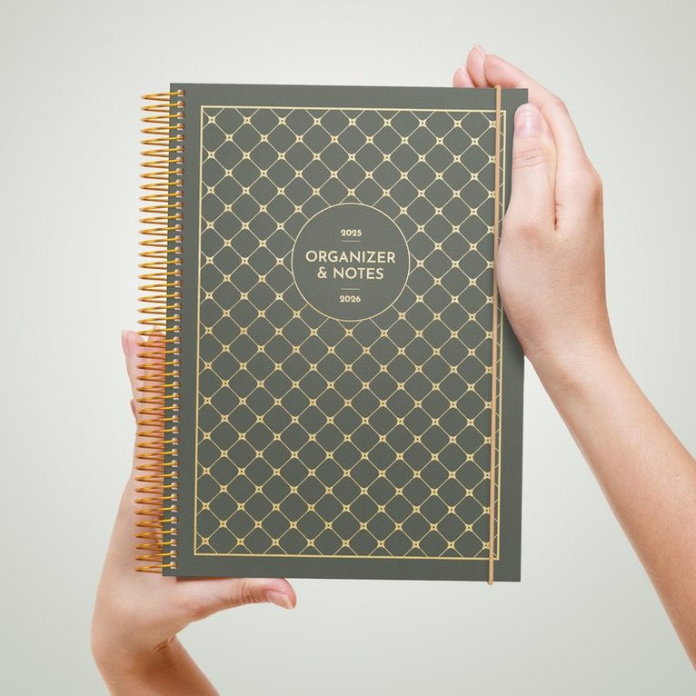 Kalender 2025-2026 Organizer & Notes Grön, Övrigt