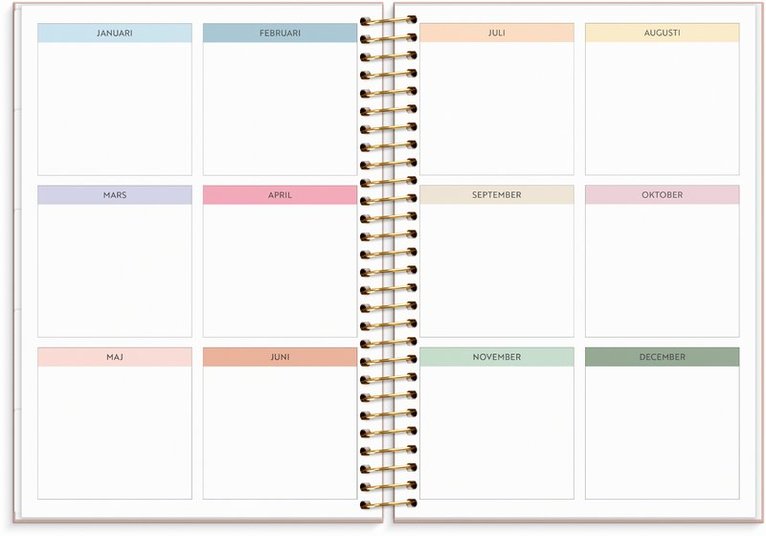 Kalender 2026 Life Organizer rosa, Övrigt