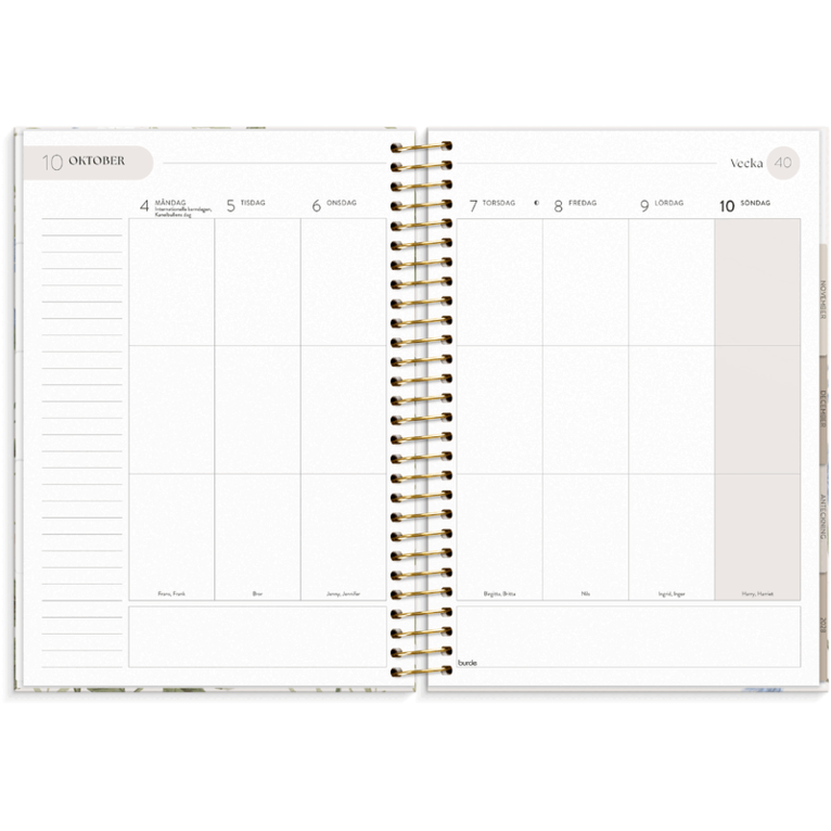 Life Organizer 2027 Blommor, Övrigt