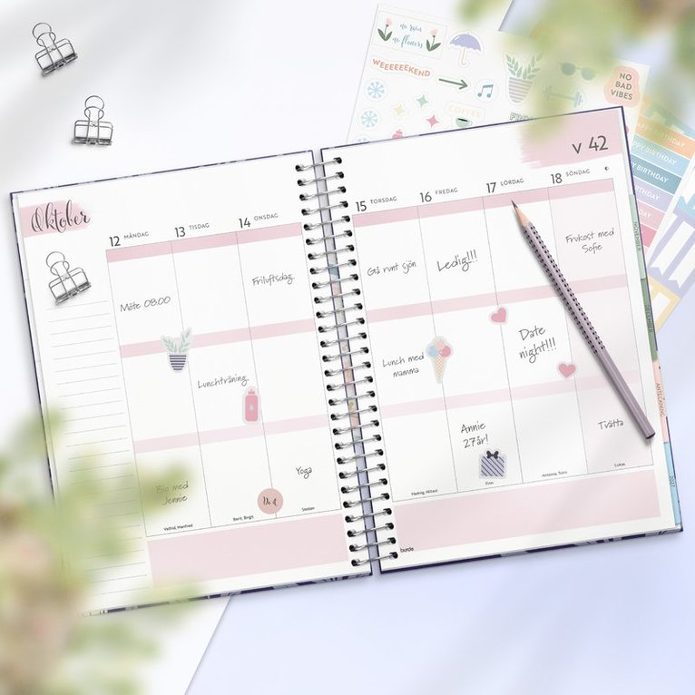 Kalender 2026 Life Organizer blå, Övrigt