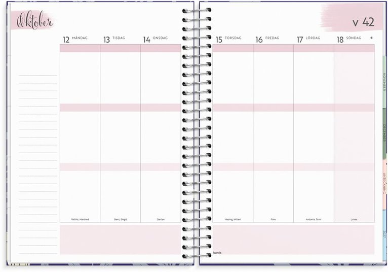 Kalender 2026 Life Organizer blå, Övrigt