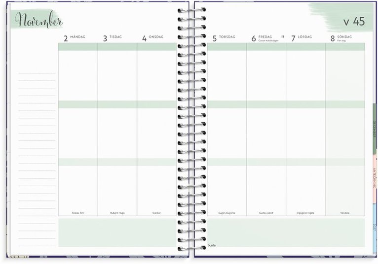 Kalender 2026 Life Organizer blå, Övrigt