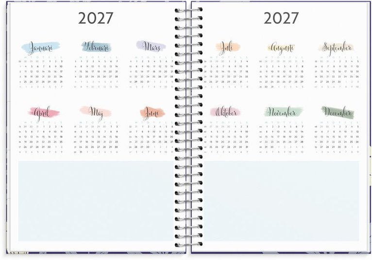 Kalender 2026 Life Organizer blå, Övrigt