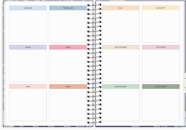 Kalender 2026 Life Organizer blå, Övrigt