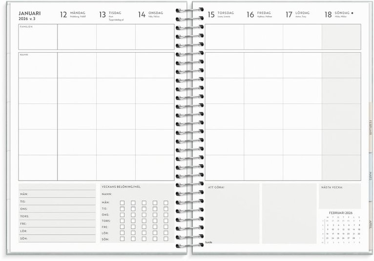 Kalender 2026 Life Organizer Family Planner, Övrigt