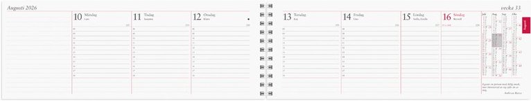 Kalender 2026 Stor Plankalender, Övrigt