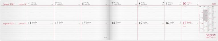 Kalender 2025 Tvåveckors Plankalender, Övrigt