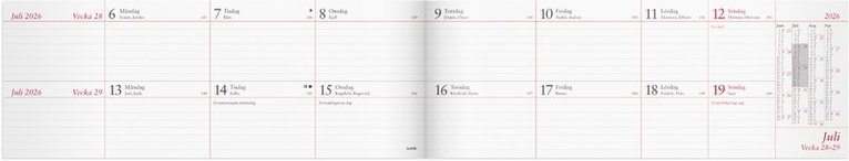 Kalender 2026 Tvåveckors Plankalender, Övrigt