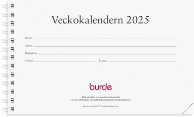 Kalender 2025 Veckokalendern refill 1