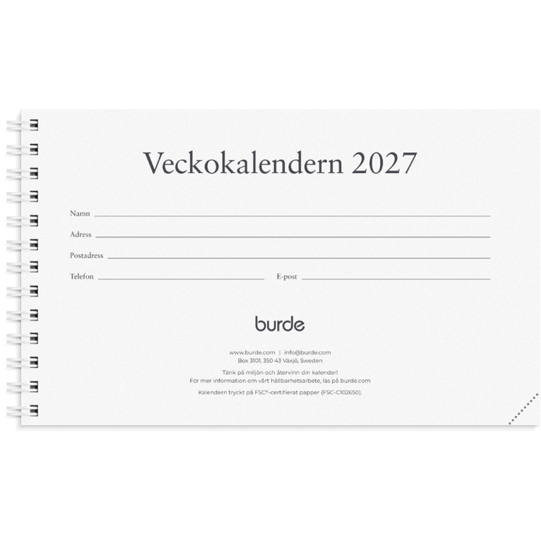 Veckokalendern 2027 refill, Övrigt