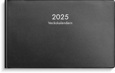 Kalender 2025 Veckokalendern svart plast 1