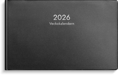 Kalender 2026 Veckokalendern svart plast 1