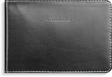 Kalender 2026 Veckokalendern svart konstläder 1