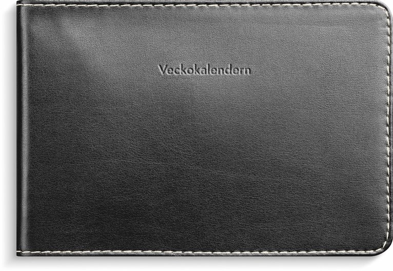 Kalender 2026 Veckokalendern svart konstläder, Övrigt
