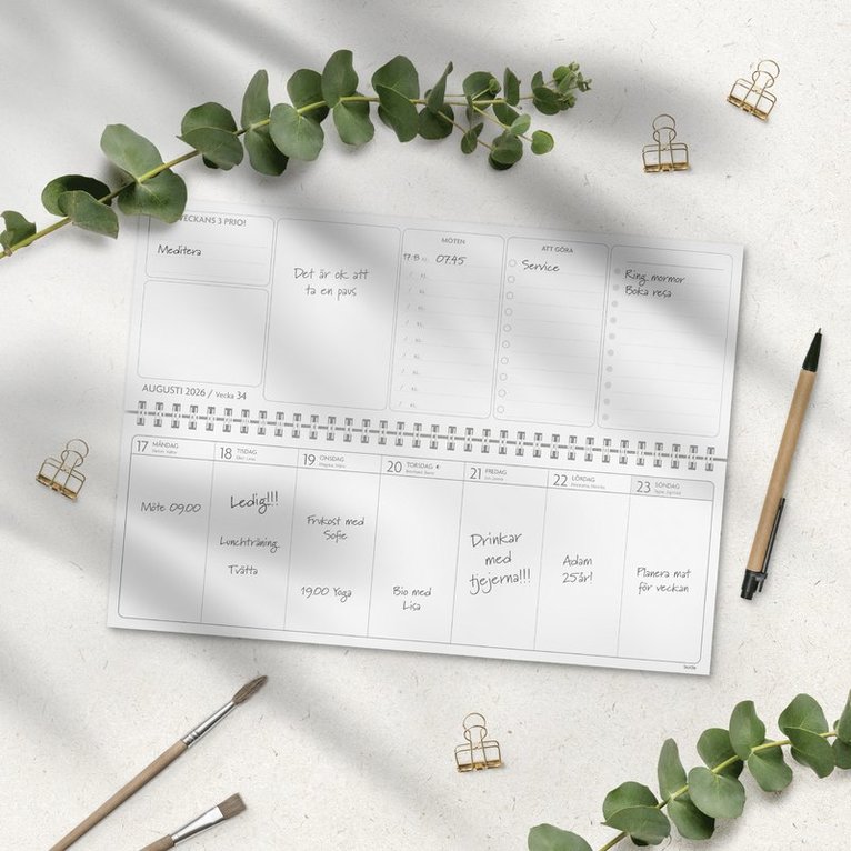 Kalender 2026 Bordsalmanackan Få det gjort, Övrigt